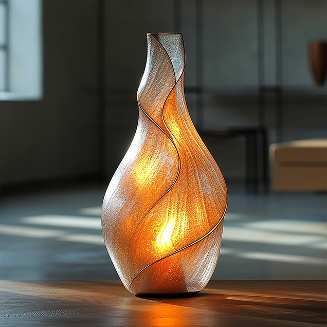 Glowing Glass Vase image